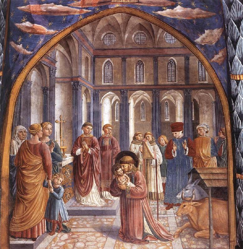 GOZZOLI, Benozzo Scenes from the Life of St Francis (Scene 9, north wall) dh china oil painting image